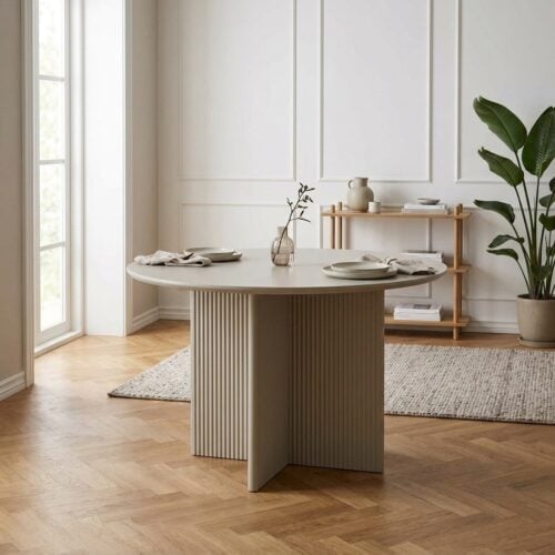 Palma Spisebord i Greige MDF fra Unique Furniture | Ø110xH75cm - Billede 1