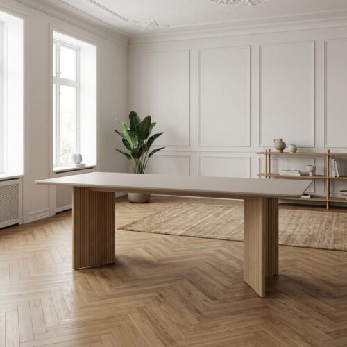 Palma Spisebord i Greige MDF og Fyrretræ fra Unique Furniture | L200xB90xH75cm - Billede 1