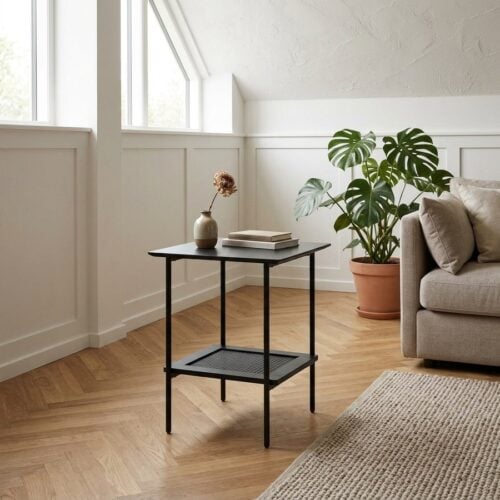 Pensacola Sidebord i Sort MDF og Polyrattan fra Unique Furniture | B45xH55xD45cm - Billede 1