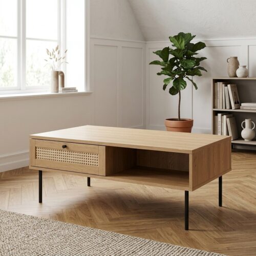 Pensacola Sofabord i Egetræ og MDF fra Unique Furniture | B110xD60xH42cm - Billede 1
