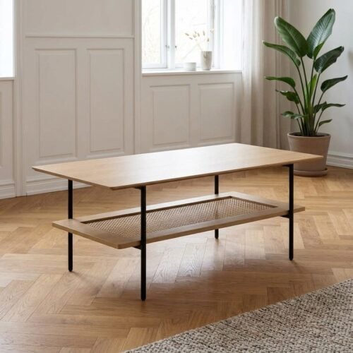 Pensacola Sofabord i Egetræ og Polyrattan fra Unique Furniture | L110xB55xH40cm - Billede 1
