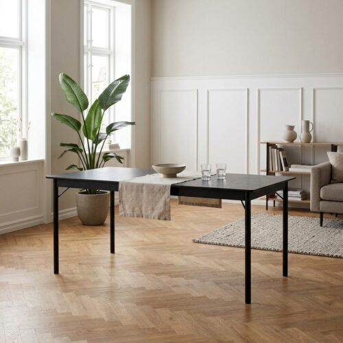 Savona Spisebord i Egetræ og MDF med Sorte Metalben fra Unique Furniture | L180xB95xH75cm - Billede 1