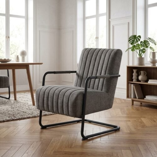 Trout Spisebordsstol i Polyester og Stål fra Unique Furniture | B65xH84,5xD77cm - Billede 1