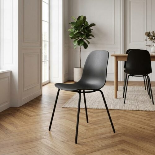 Whitby Spisebordsstol i Sort Stål fra Unique Furniture | B50xH84xD50cm - Billede 1