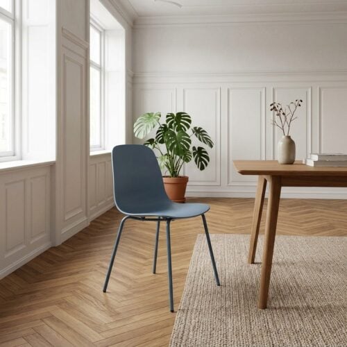 Whitby Spisebordsstol i Stål Dusty Blue fra Unique Furniture | B50xD50xH84cm - Billede 1