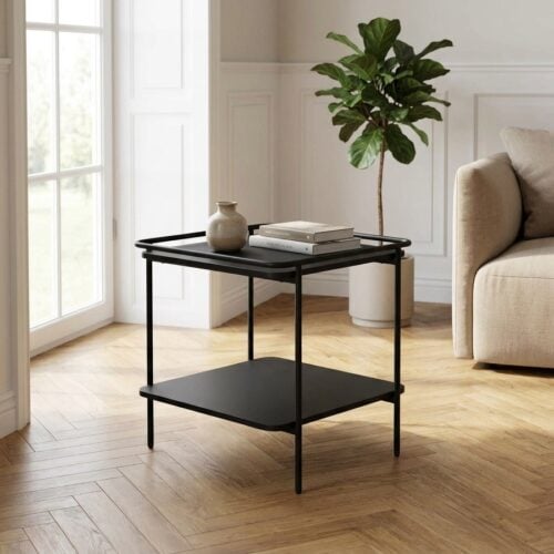 Yuba Sidebord i Sort Metal fra Unique Furniture | B45xD45xH44,3cm - Billede 1