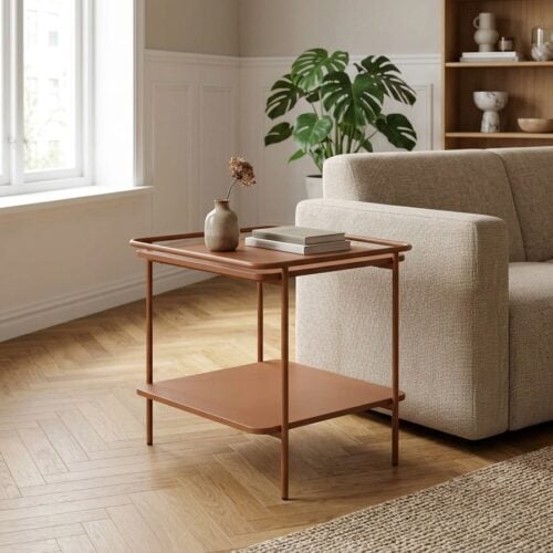 Yuba Sidebord i Terrakotta Metal fra Unique Furniture | B45xD45xH44,3cm - Billede 1