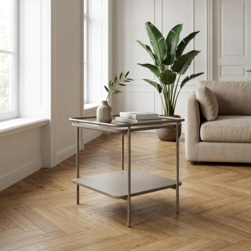 Yuba Sidebord i Varmt Grå Metal fra Unique Furniture | B45xD45xH44,3cm - Billede 1