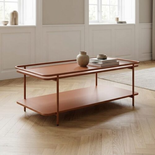 Yuba Sofabord i Terrakotta Metal fra Unique Furniture | L110xB55xH34,3cm - Billede 1