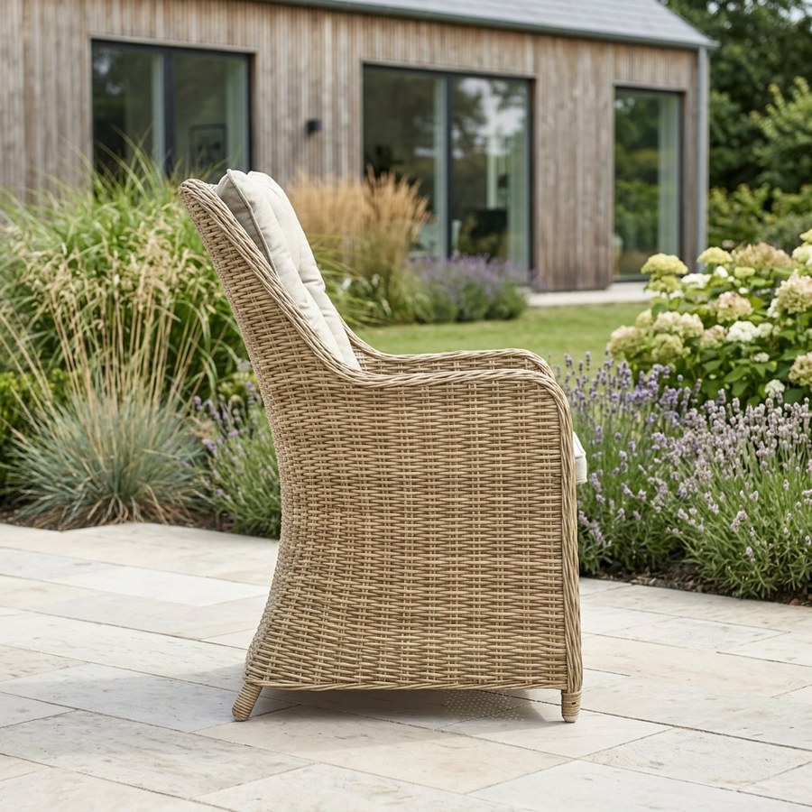 Lombok Udendørs Stol i Polyrattan fra Lexpo Living | Beige | 72x68x100 cm - Billede 2