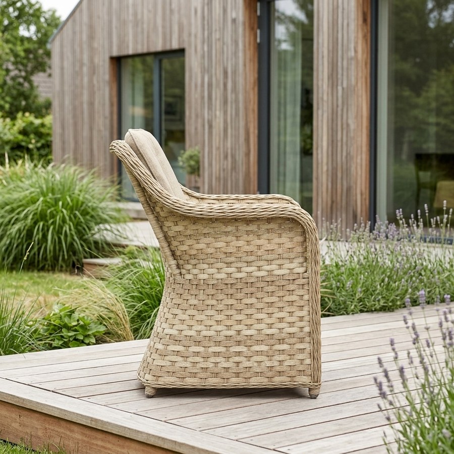 Nusa Udendørs Stol i Polyrattan fra Lexpo Living | Beige | 70x64x88 cm - Billede 2