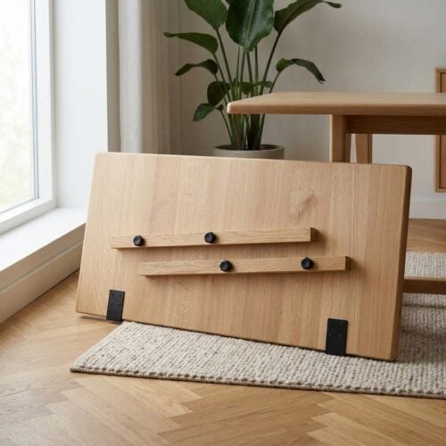 Flow Town Sidebord i Egetræ og Finér fra Unique Furniture | B45xD95xH7,5cm - Billede 3