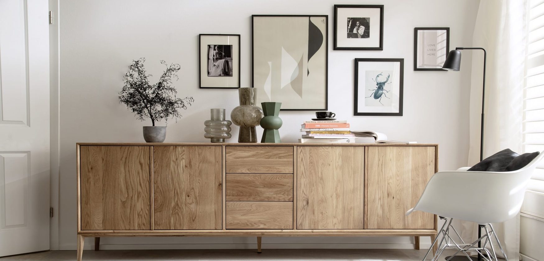 Joinery furniture in solid oak at Uniquebeds, Home and living Banner image
